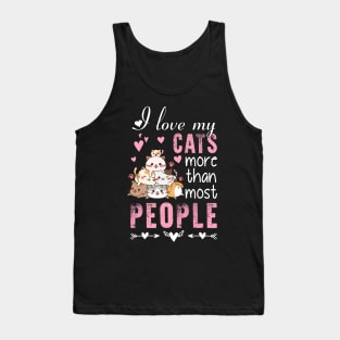 Just A Girl Who Loves Breed Overview Cat And Heart Tank Top